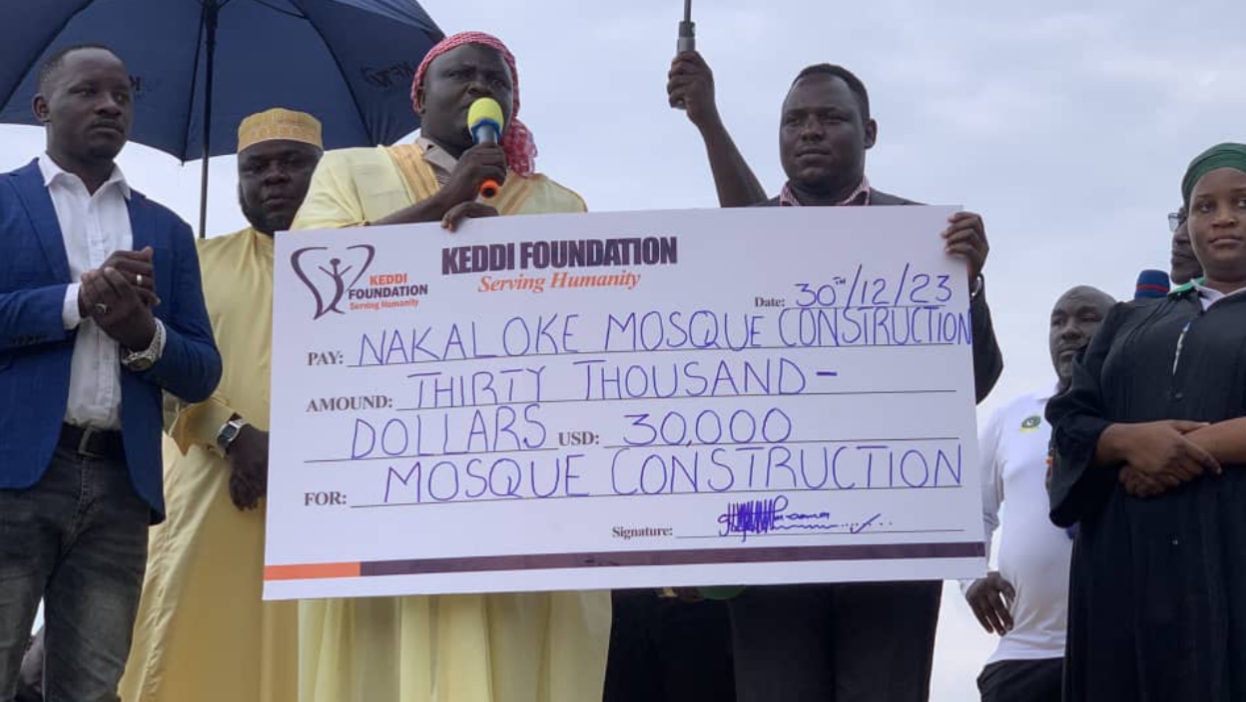 Keddi Foundation Donates 111m Towards Completion Of Nakaloke Central Mosque.*