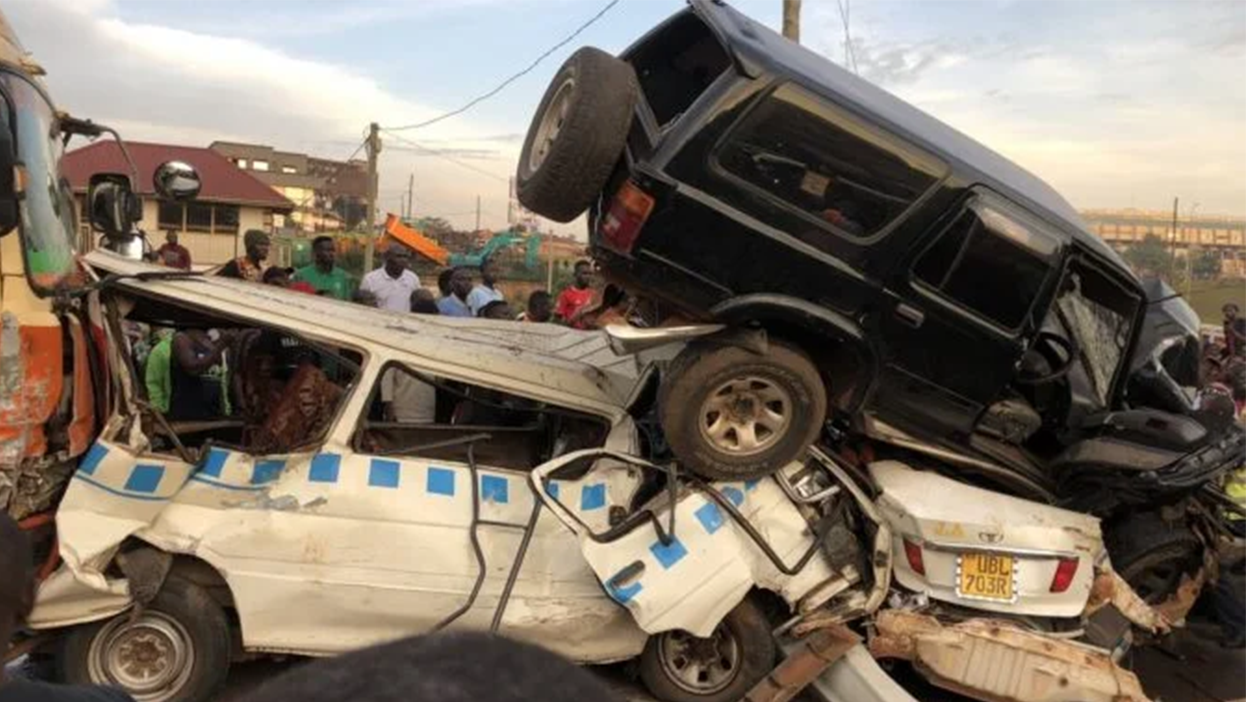 Two People Dead As Truck Rams Into 13cars at Namboole