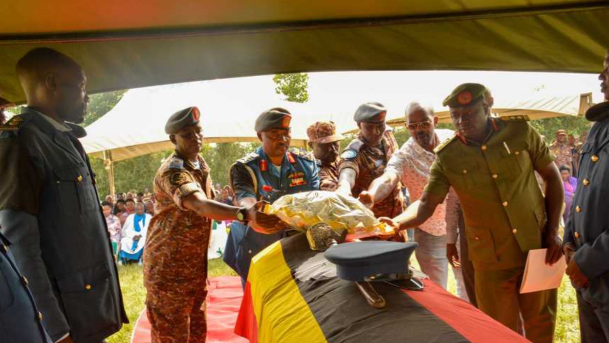 Pilot who died in Ntoroko UPDF chopper Crash Laid To Rest