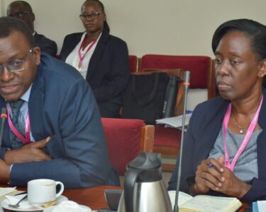 Dr. Byaruhanga during parliamentary health committee meeting