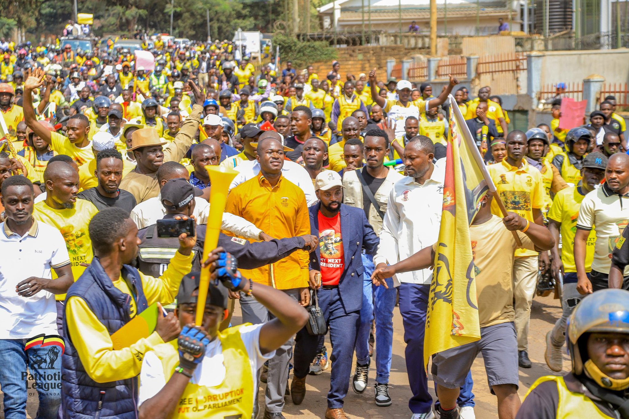 Inside Muhoozi Suppporters Protest To Parliament
