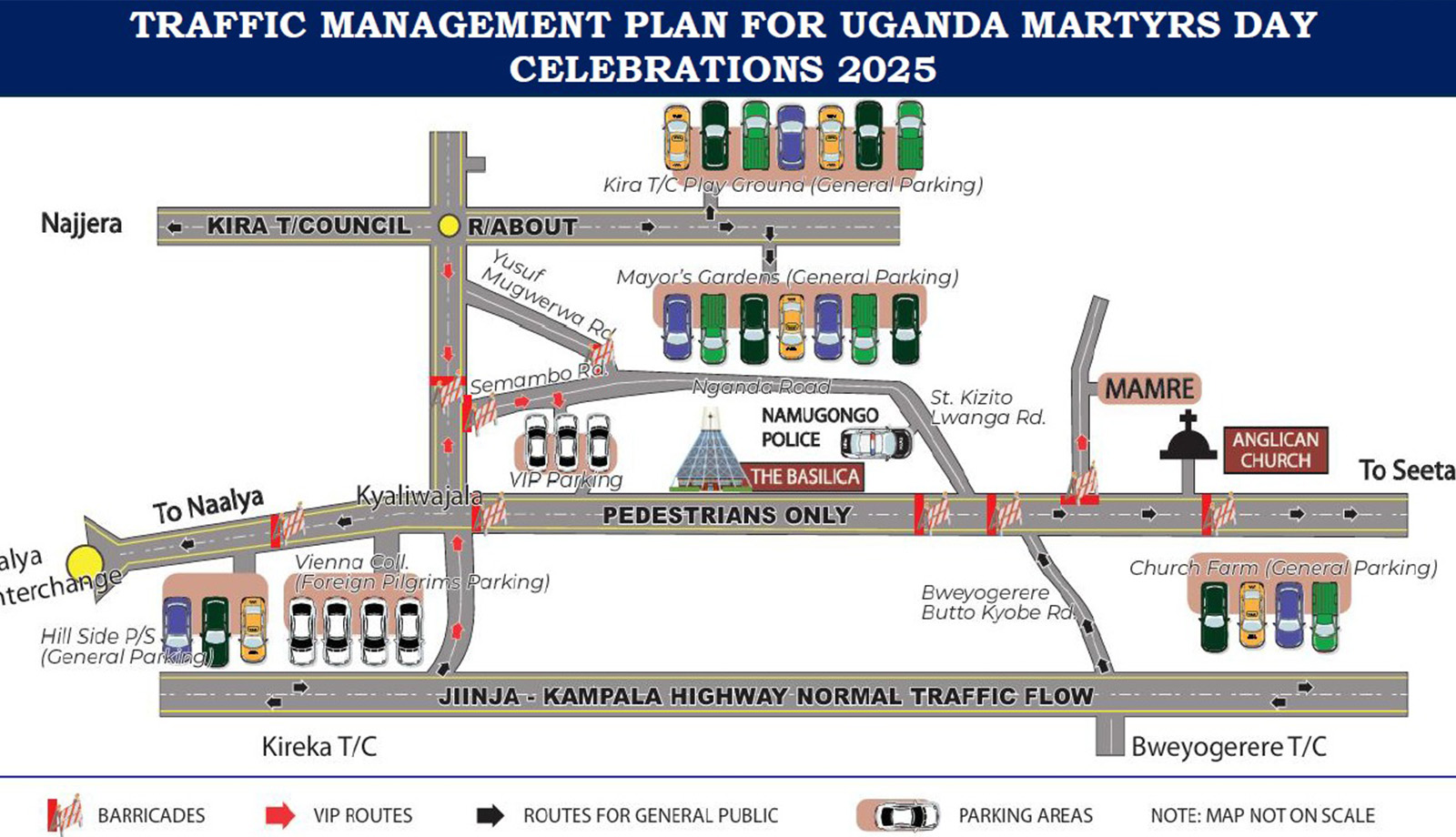 Traffic Guidelines For Namugongo Martyrs Day Celebrations