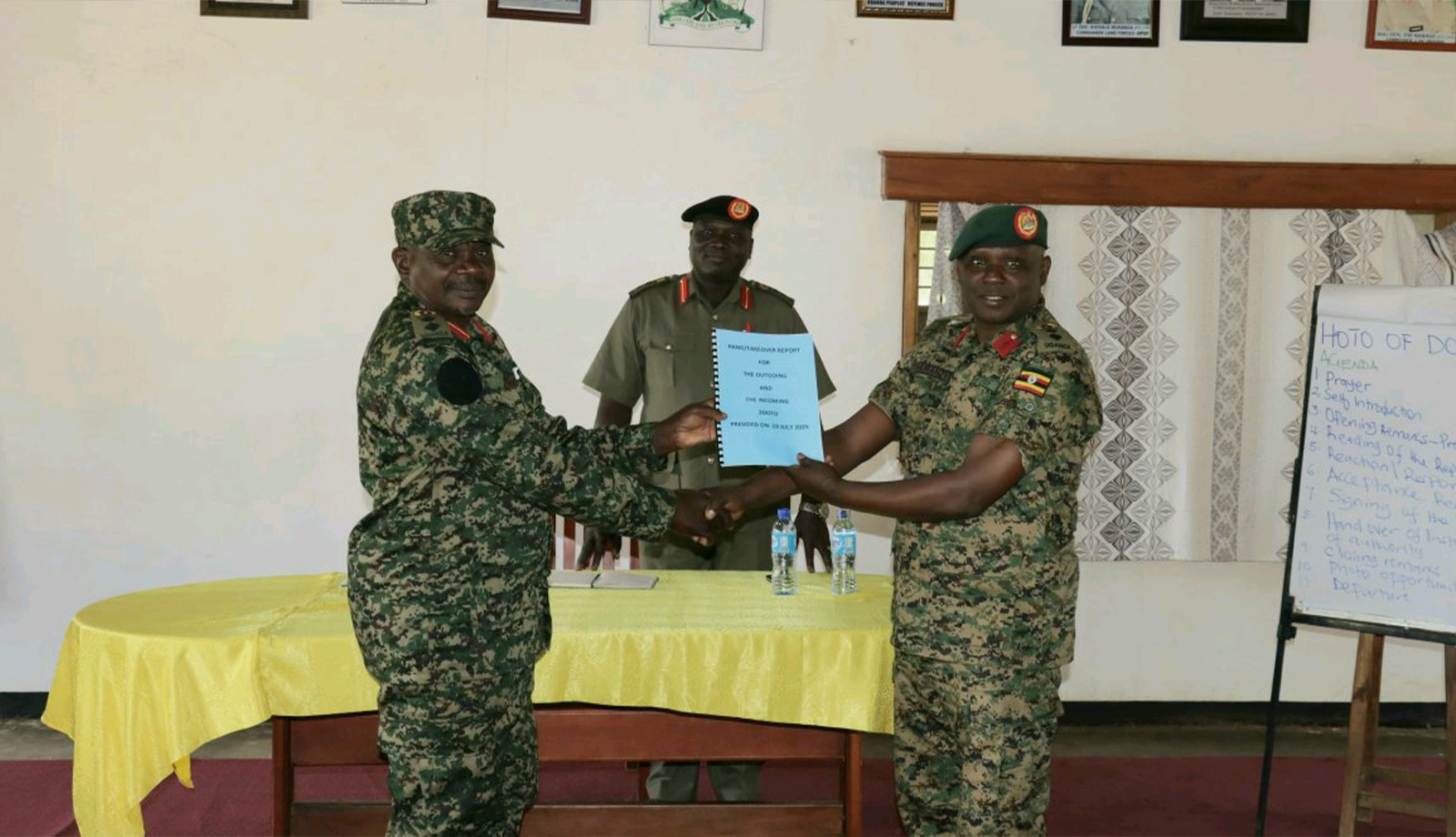 UPDF 3rd Division Hails Outgoing Operations Officer, Welcomes Successor