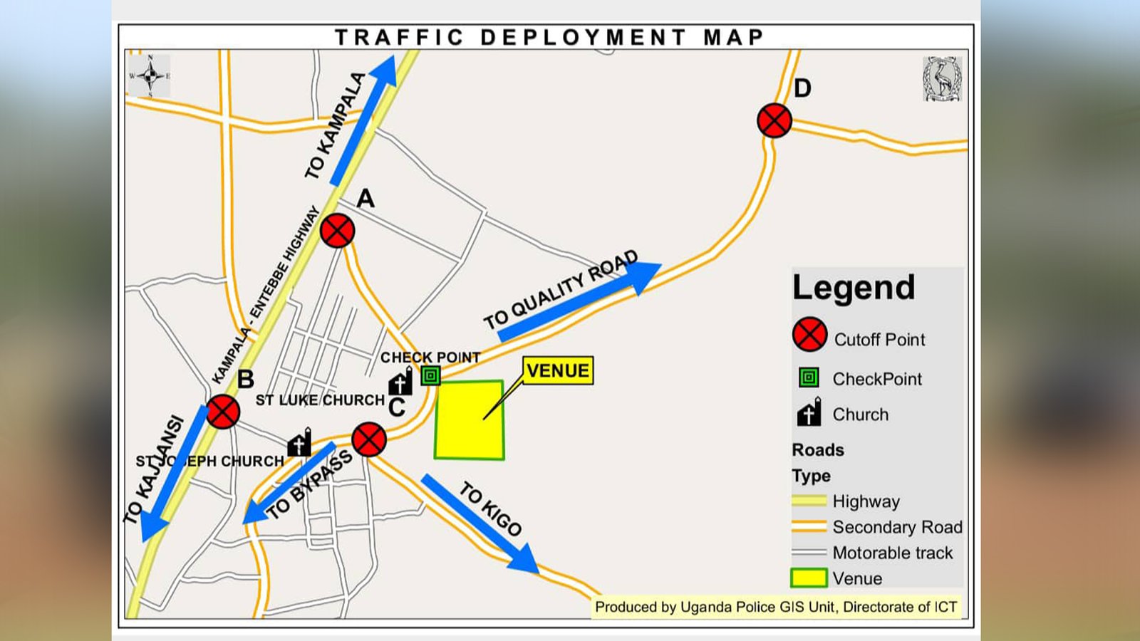 Police Seal Off Routes Ahead of Museveni and Bobi Wine’s Nomination Showdown