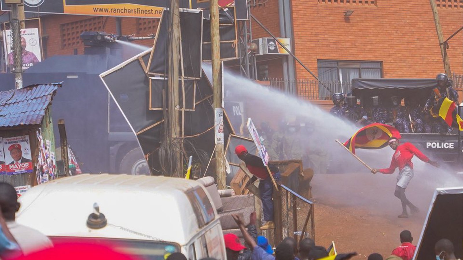 Police Say Seven Officers Injured In Chaotic NUP Campaign In Kawempe