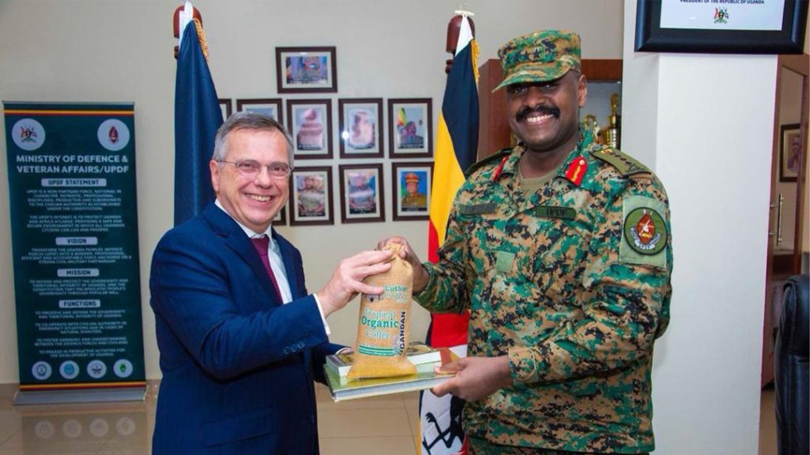 CDF Muhoozi, Belgian Envoy Discuss Stronger Security Cooperation